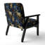 Fauteuil bohémien rembourré en velours Mystical
