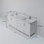 Ensemble de meuble-lavabo double, ensemble de robinets et miroir de 70 po x P 22 po Jacques-66637682-113024982