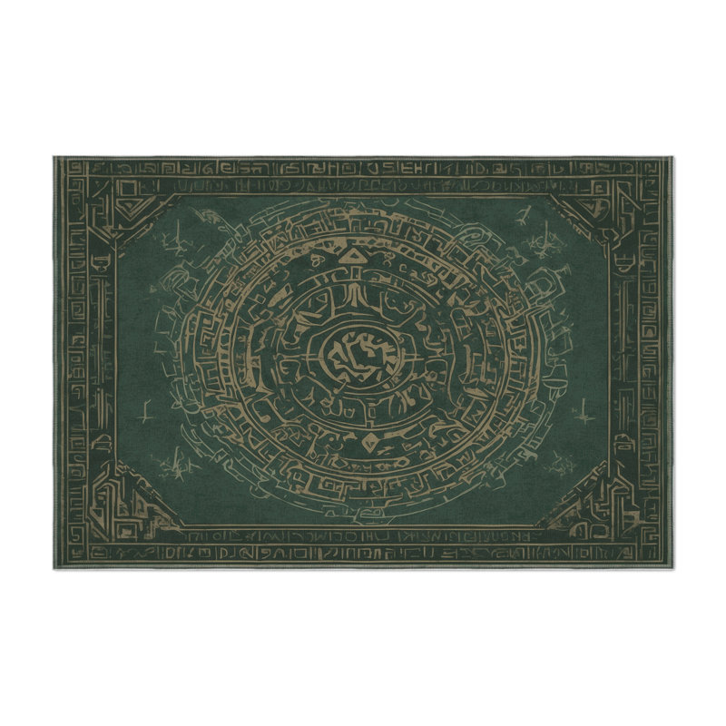 Ancient Ruins Indoor And Outdoor Area Rug, Rectangle 9' x 12'