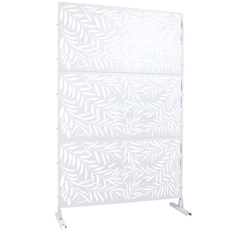 Écran d'intimité extérieur et intérieur H 76 po x l 48 po, Blanc