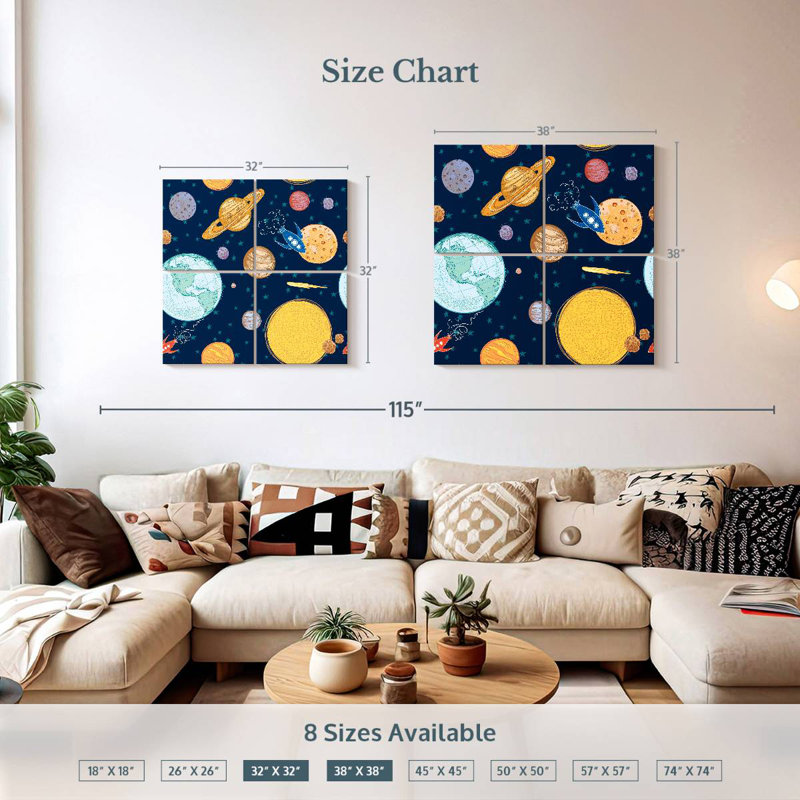 Oberle Space Journey Pattern, 32" H x 32" W