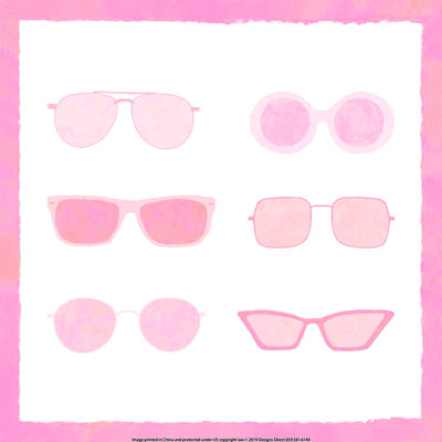 Peach Sunglasses - Wrapped Canvas Painting