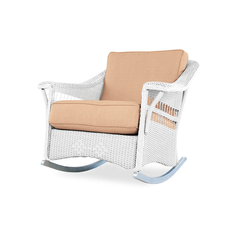 Nantucket Outdoor Rocker Chair, White, Demo Oatmeal