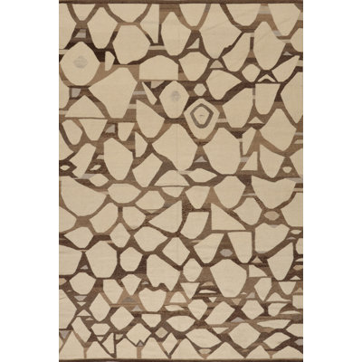 Abstract Area Rug in Brown/Beige