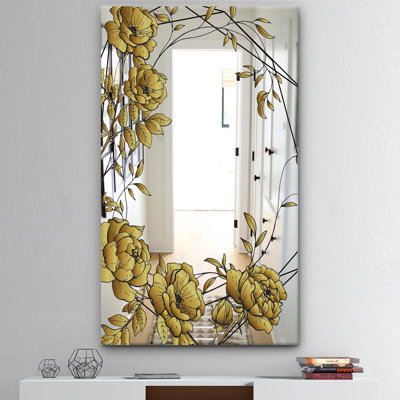 Botanical Blooming Traditional Bathroom/Vanity Mirror