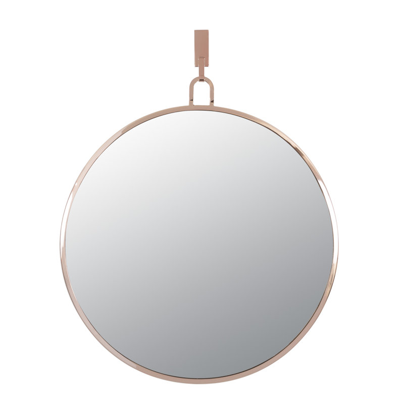 Elegant Gold Stopwatch 43'' Round Metal Wall Mirror