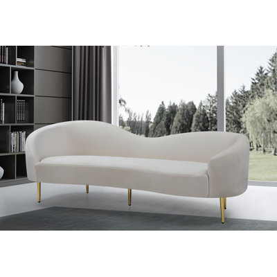 Ritz 85.5" Velvet Curved Sofa