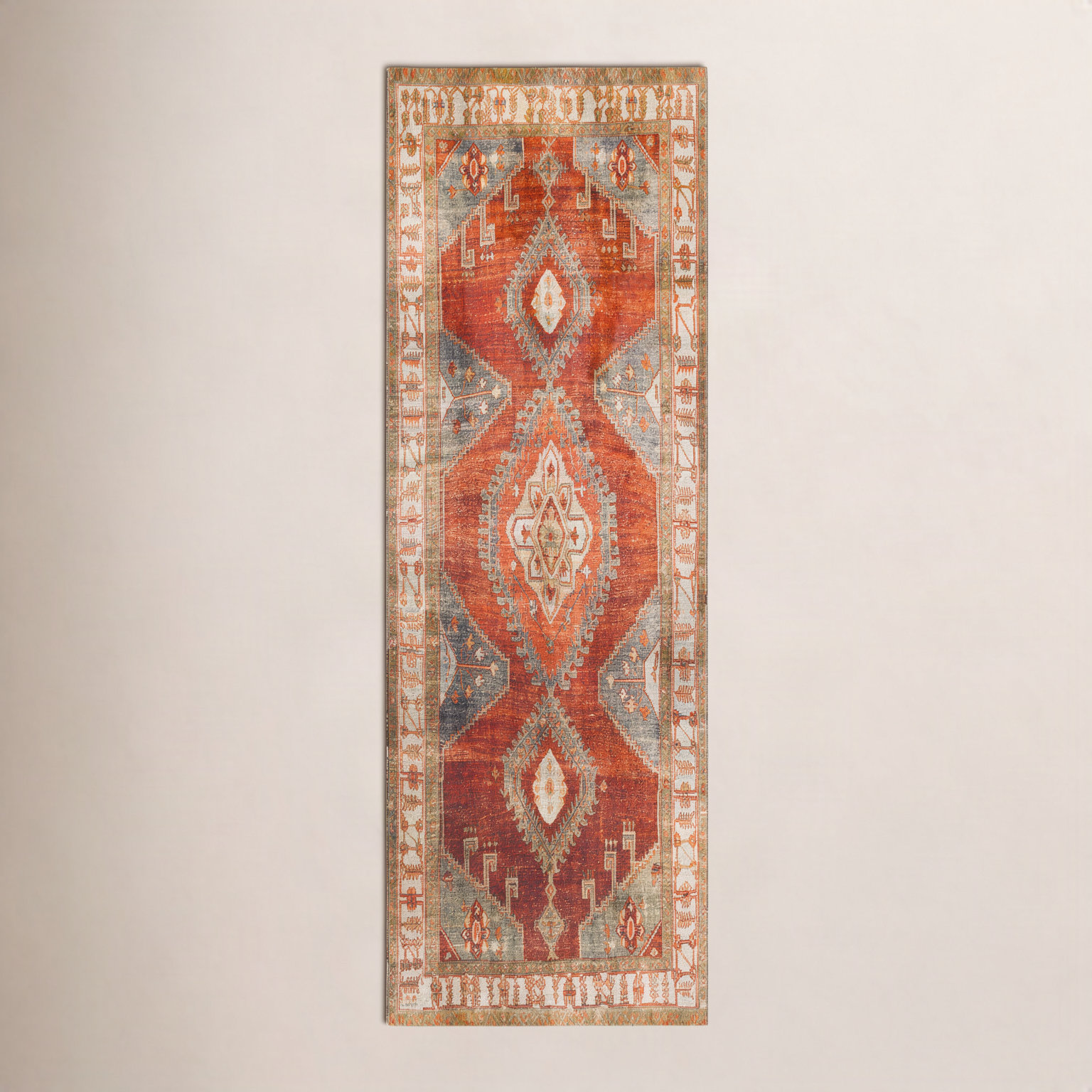 Mags Machine Washable Geometric Rug, Runner 2'6" x 8'