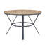 Table de salle à manger d'intérieur avec pieds en métal, bouleau clair