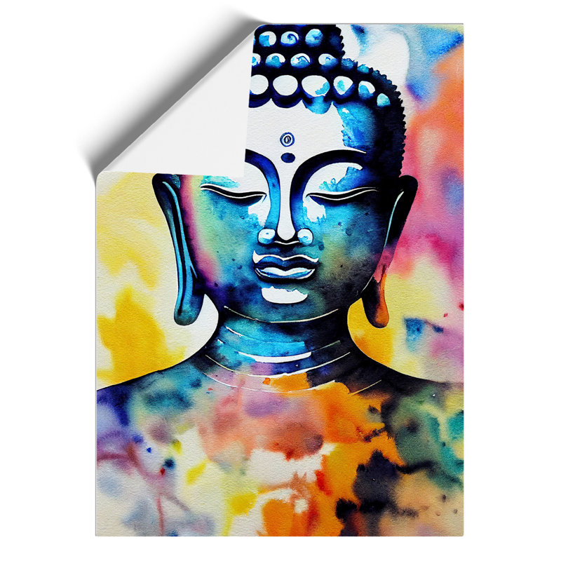 Buddha in Watercolour - Wall Art, 29.7cm H x 21cm W, Paper, No Matte