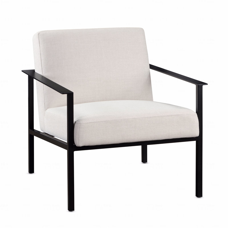 Chaise d'appoint - Métal blanc stationnaire avoine
