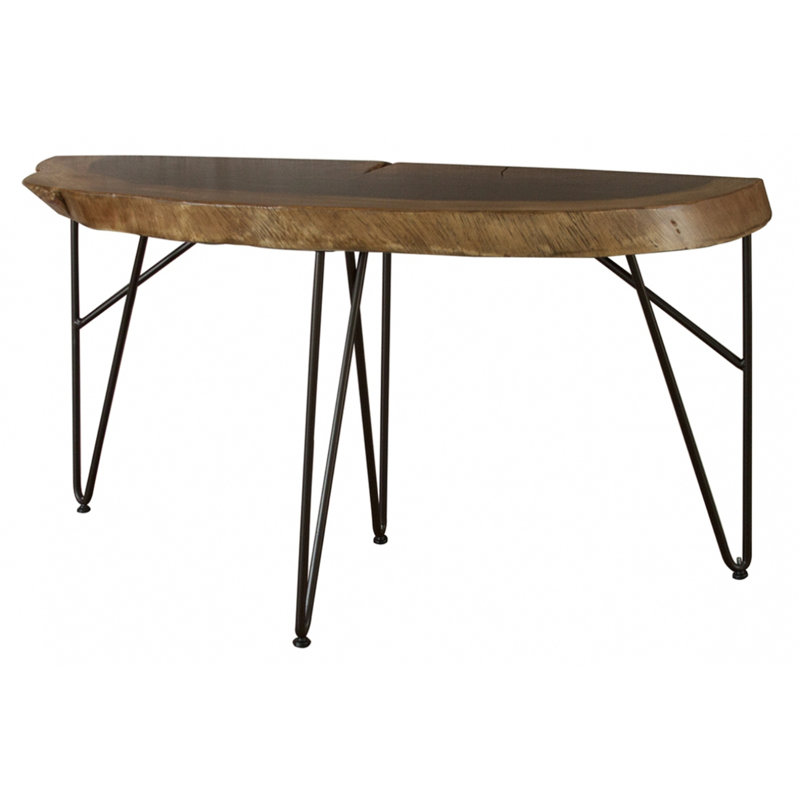 Domen 55'' Solid Wood Top Console Table
