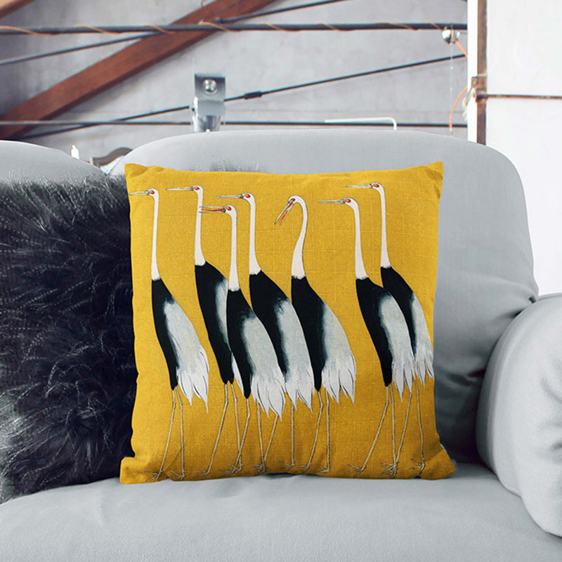 Square Cushion, 40cm H x 40cm W x 15cm D, White