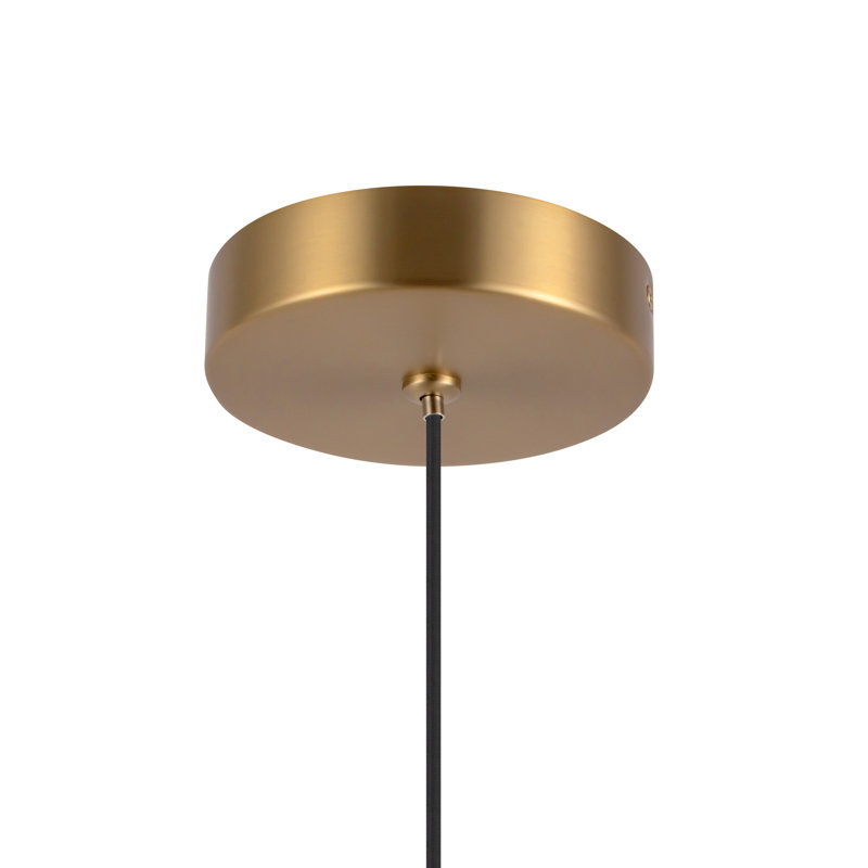 1 - Light Pendant, Brushed Gold