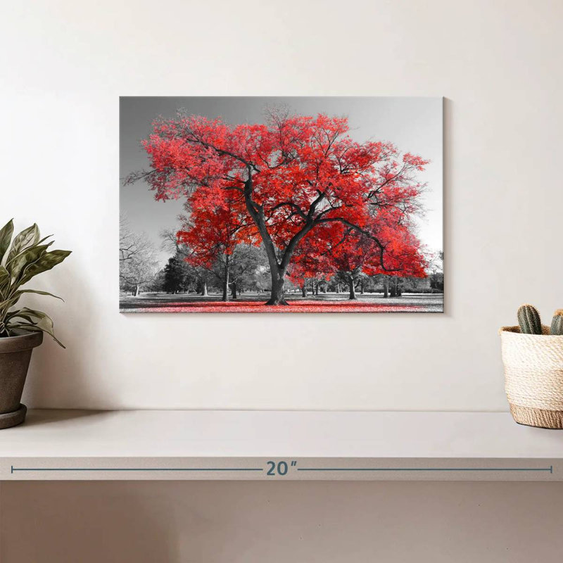 " Red Tree Canvas Print ", 8" H x 12" W x 1" D