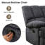 Fauteuil inclinable manuel oscillant de 42,9 po Batholo-71248623