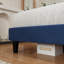 Lit plateforme tapissier en velours avec tête de lit Modern-982473074-982473072