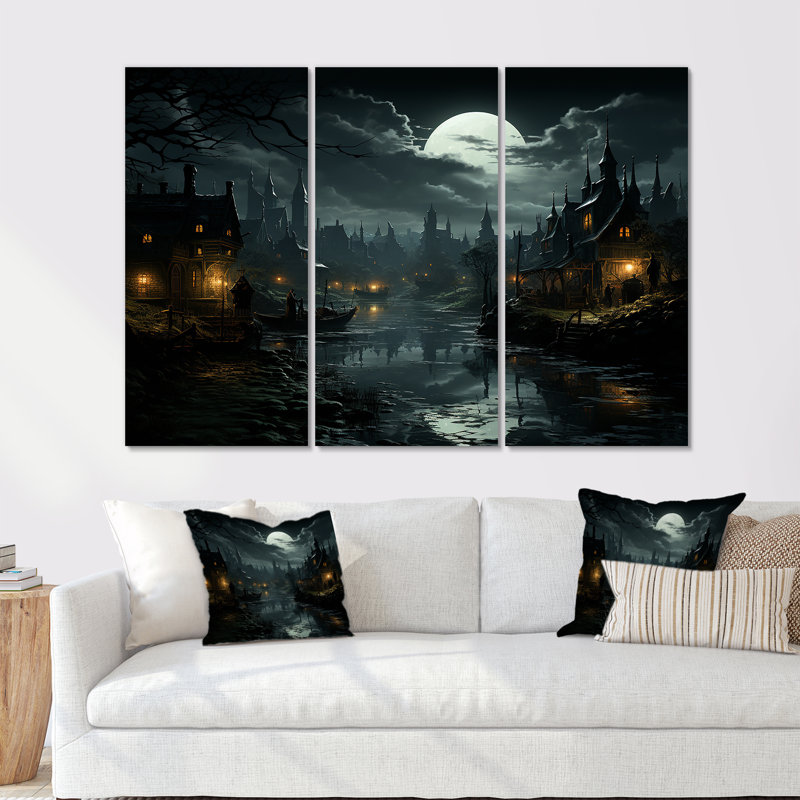 Ensemble de salon d'art mural Moody Night, H 28 po x l 36 po x P 1 po