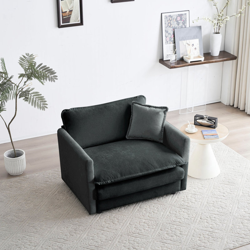 Fauteuil Comfy en chenille grise
