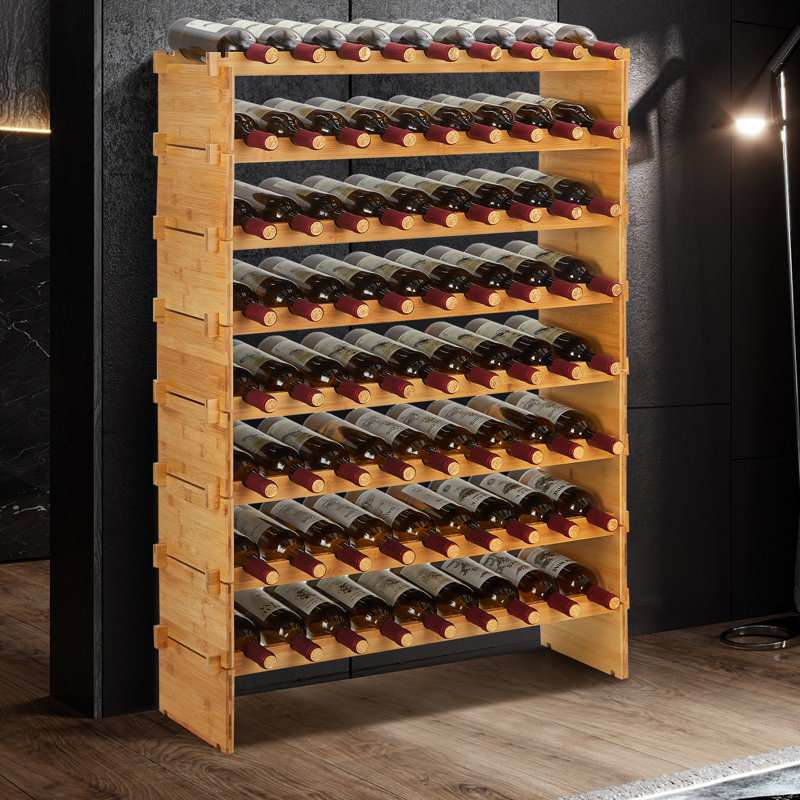 Wine Bottle Rack Brown, 102cm H x 84cm W x 26cm D
