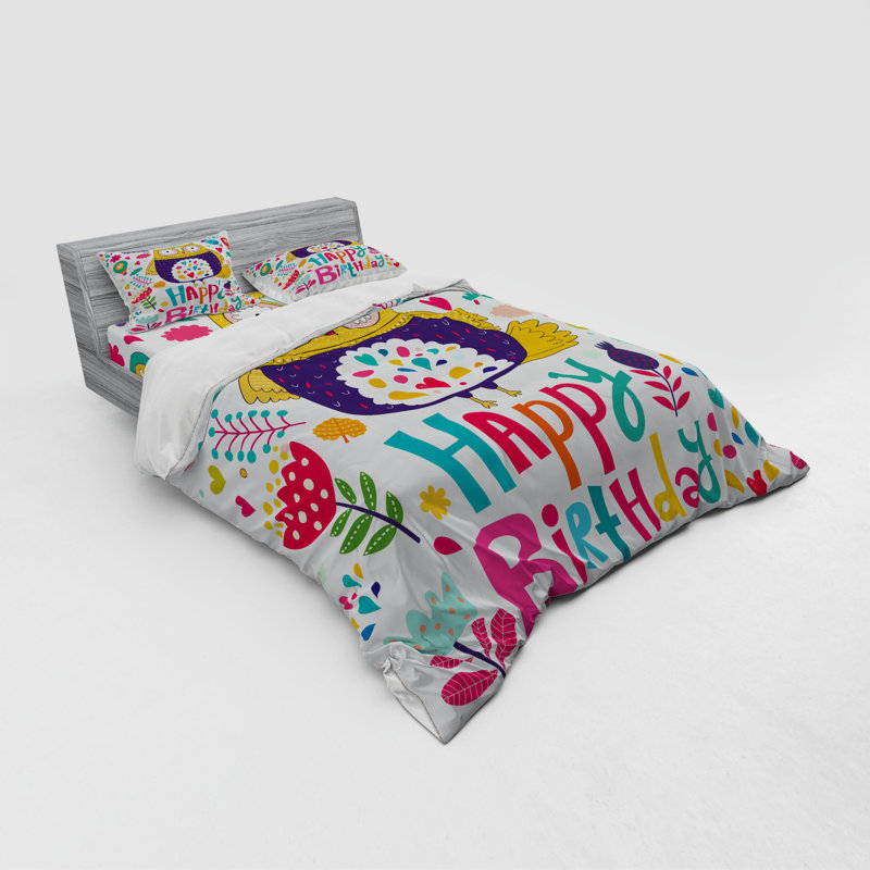 Ensemble de housse de couette en microfibre multicolore, Housse de couette grand + 3 pièces supplémentair