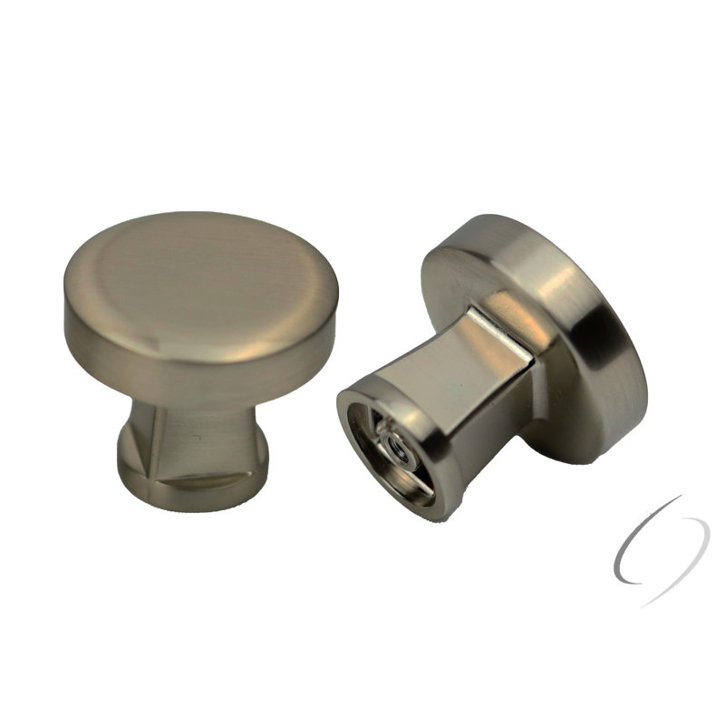 1" Diameter Cylindrical Knob, Satin Nickel