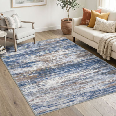 Tapis à envers en caoutchouc lavable à la machine pour le salon de la chambre à coucher