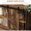 Buffet Farmhouse avec portes de grange coulissantes et tablette ouverte, grange