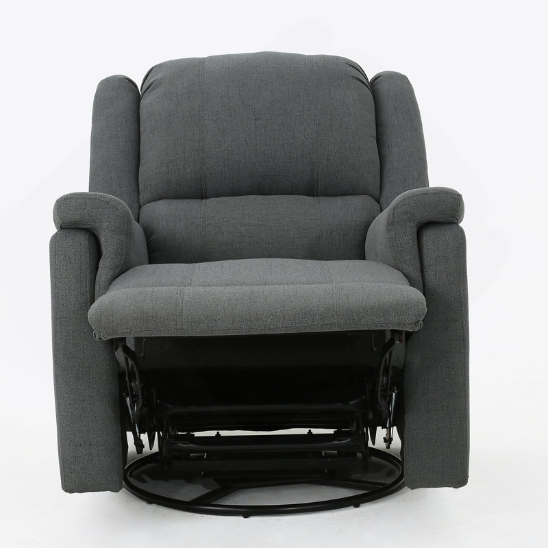 Fauteuil inclinable oscillant en tissu gris anthracite avec fauteuil inclinable manuel, Tissu gris charbon