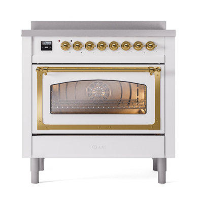 Cuisinière à induction 36 pouces avec 5 éléments à induction ILVE Nostalgie II Series Noblesse
