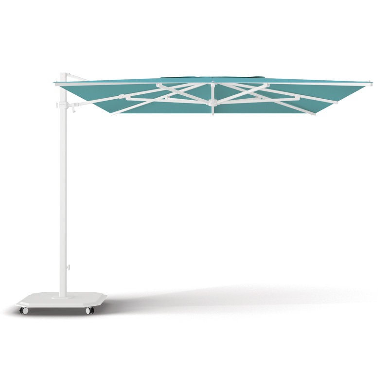 252'' W Sunbrella® Cantilever Umbrella, Charcoal, Matte White, Canvas Aruba Sunbrella® Canvas