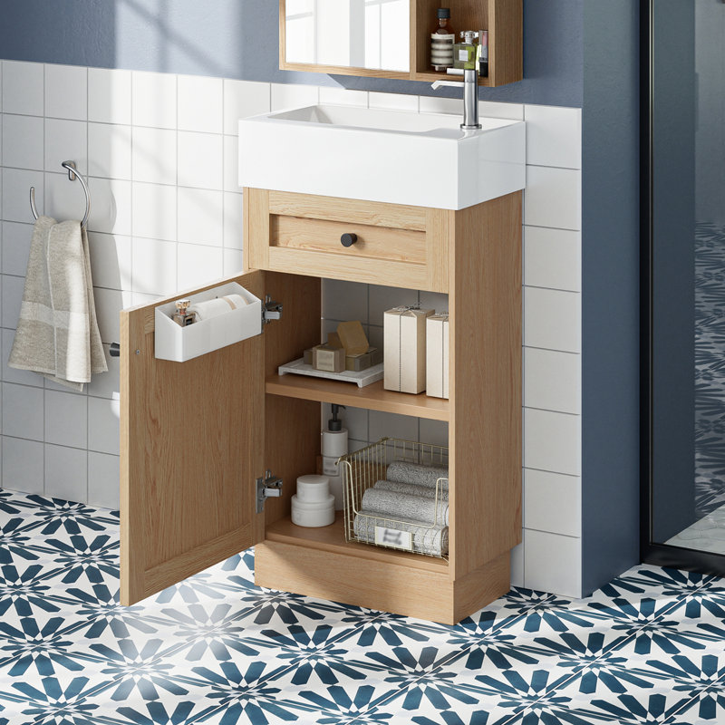 Meuble-lavabo 18 po avec lavabo réversible en résine
