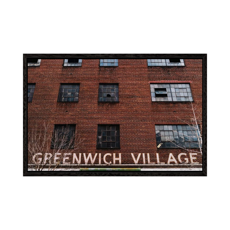 Greenwich Village Garage III 1 Piece Wall Art on Canvas, 45.72cm H x 66.04cm W x 3.81cm D, Black Framed