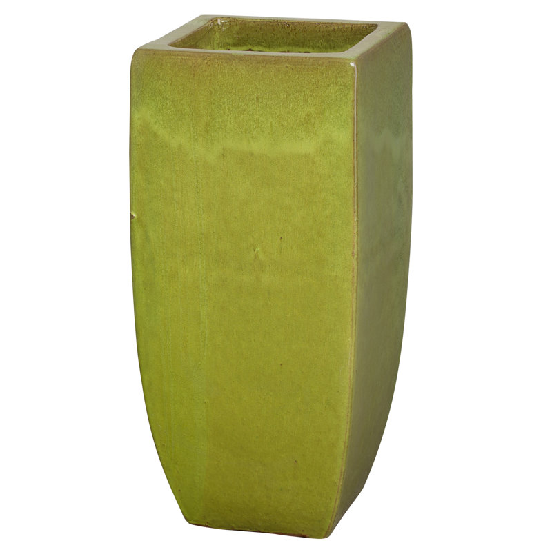 Handmade Ceramic Planter, Storm Gray, 23.5" H x 9" W x 9" D