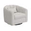 Fauteuil d'appoint pivotant Vira, tissu, dossier capitonné-103215123