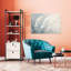 Art mural abstrait contemporain avec herbes sauvages-655824683