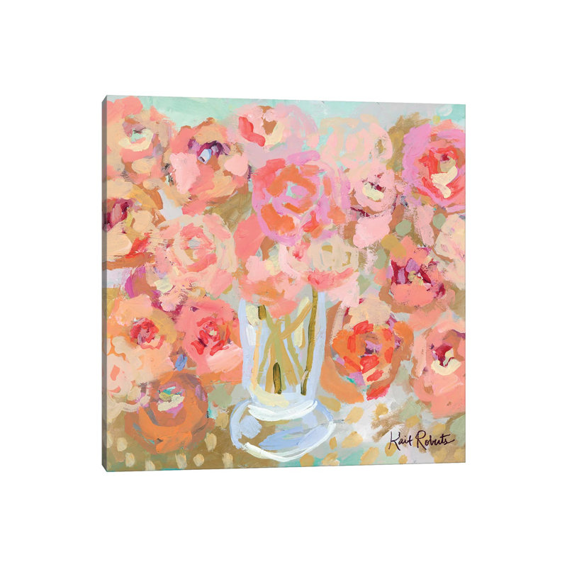 Bountiful Blooms by Kait Roberts - Painting on Canvas, Wrapped Canvas, 66.04cm H x 66.04cm W x 3.81cm D