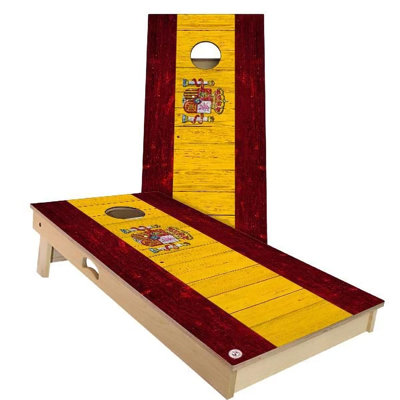 Ensemble de 2 panneaux de cornhole à thème drapeau 2 pi x 4 pi avec étui et lumières