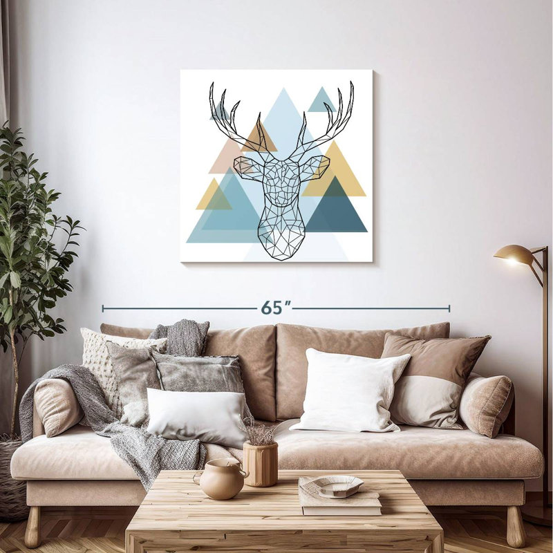 Crowle Geometry Deer, 36" H x 36" W