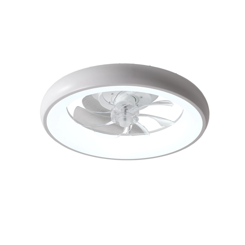 Ventilateur de chambre à coucher avec pales transparentes et moteur réversible Elegance Collection