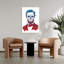 Patriotic Lincoln Skull Contemporary Wall Art Print 1 Piece Wrapped Canvas Wall Art-386761499