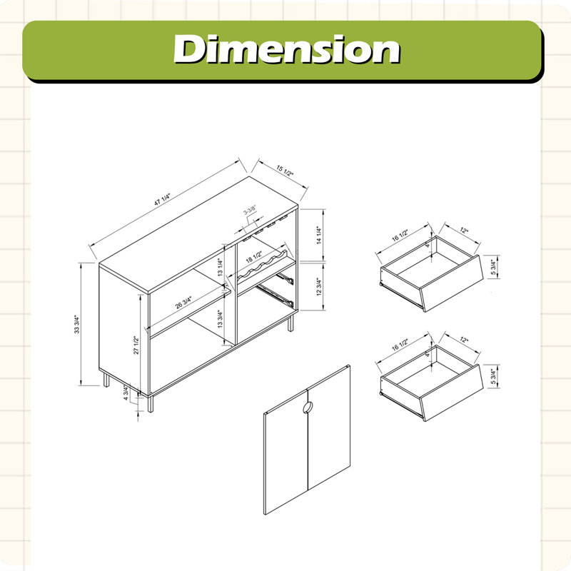 Présentoir en bois, armoire avec tiroir