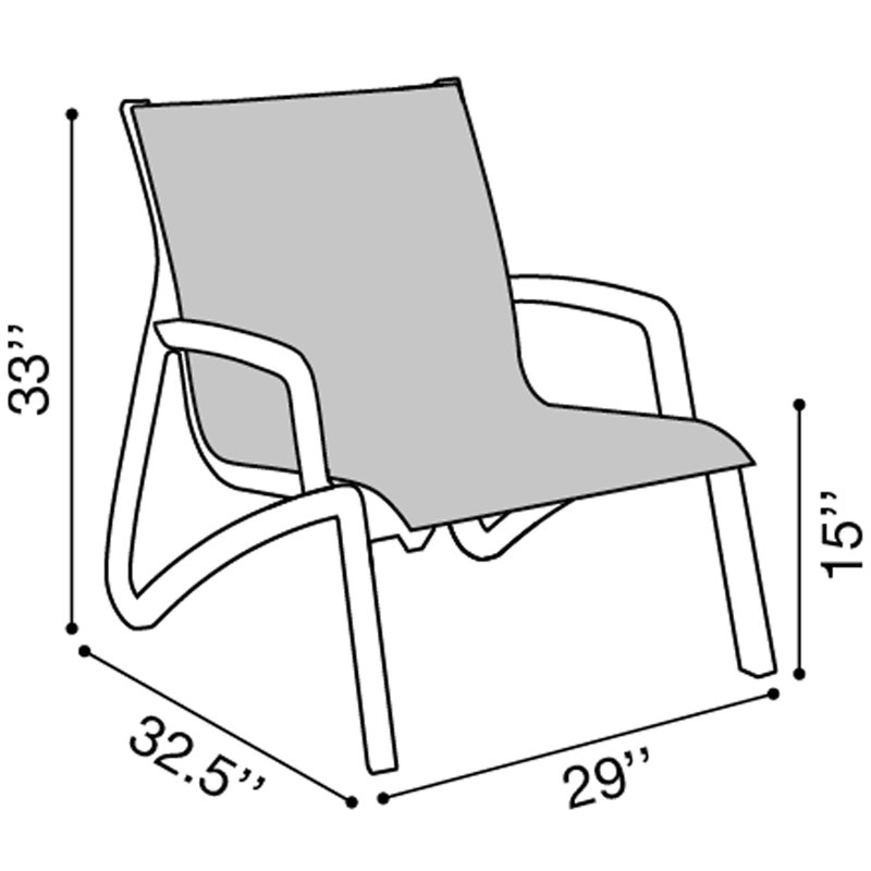 Grosfillex Sunset Patio Lounge Chair, Cognac/Fusion Bronze