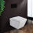 Dual-Flush Wall Hung White Toilet with Soft-Close Seat, Tank, Carrier System and Push Buttons-50118391-50118394