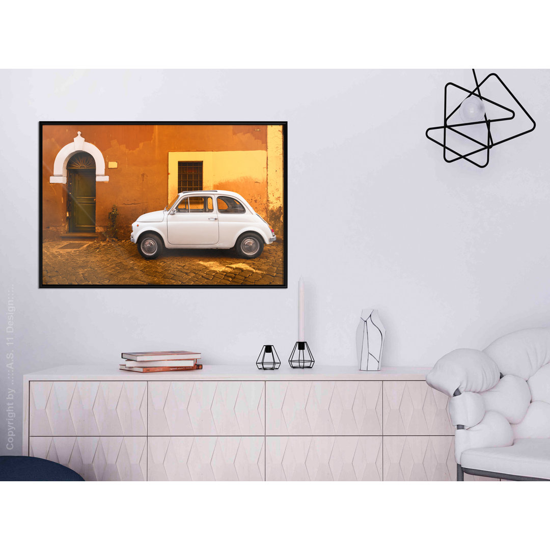 Gerahmtes Poster White Car