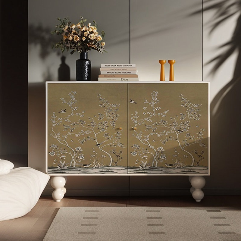 Armoire multifonctionnelle de style français., Ivoire blanc