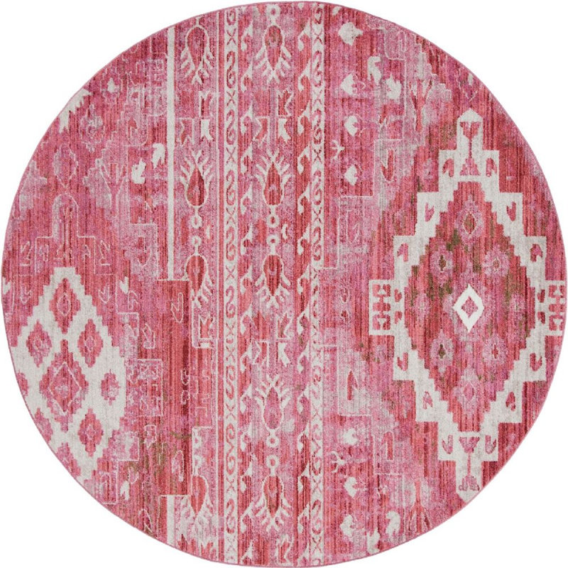 Geometric Indoor Rug, Round 3'3"