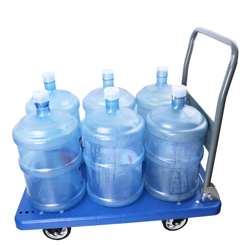 Chariot de transport pliable amélioré - capacité robuste de 660 lb avec poignée pivotante pour roulettes maniables à plateforme en douceur