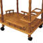 Grande table à vin 29 po en bois à 2 niveaux avec finition chêne