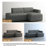 Berlare 2 - Piece Compression Upholstered Boneless Corduroy L-Shaped Modular Sectional Sofa Set – Fully Compressed, No Assembly Required-480882446-481251880
